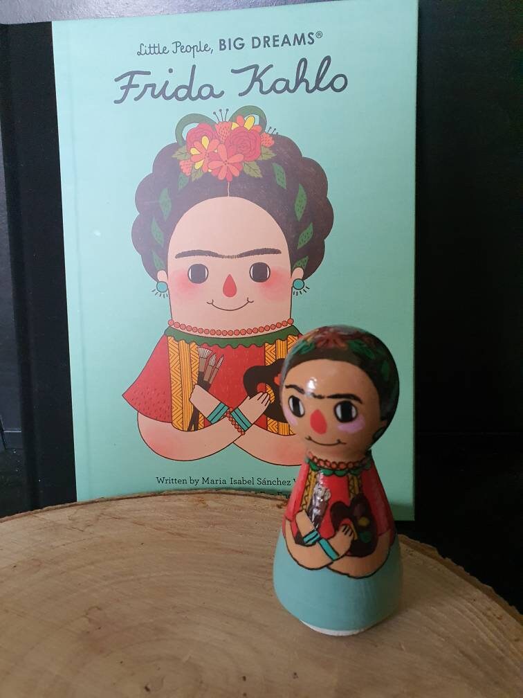 Large Frida Kahlo peg doll