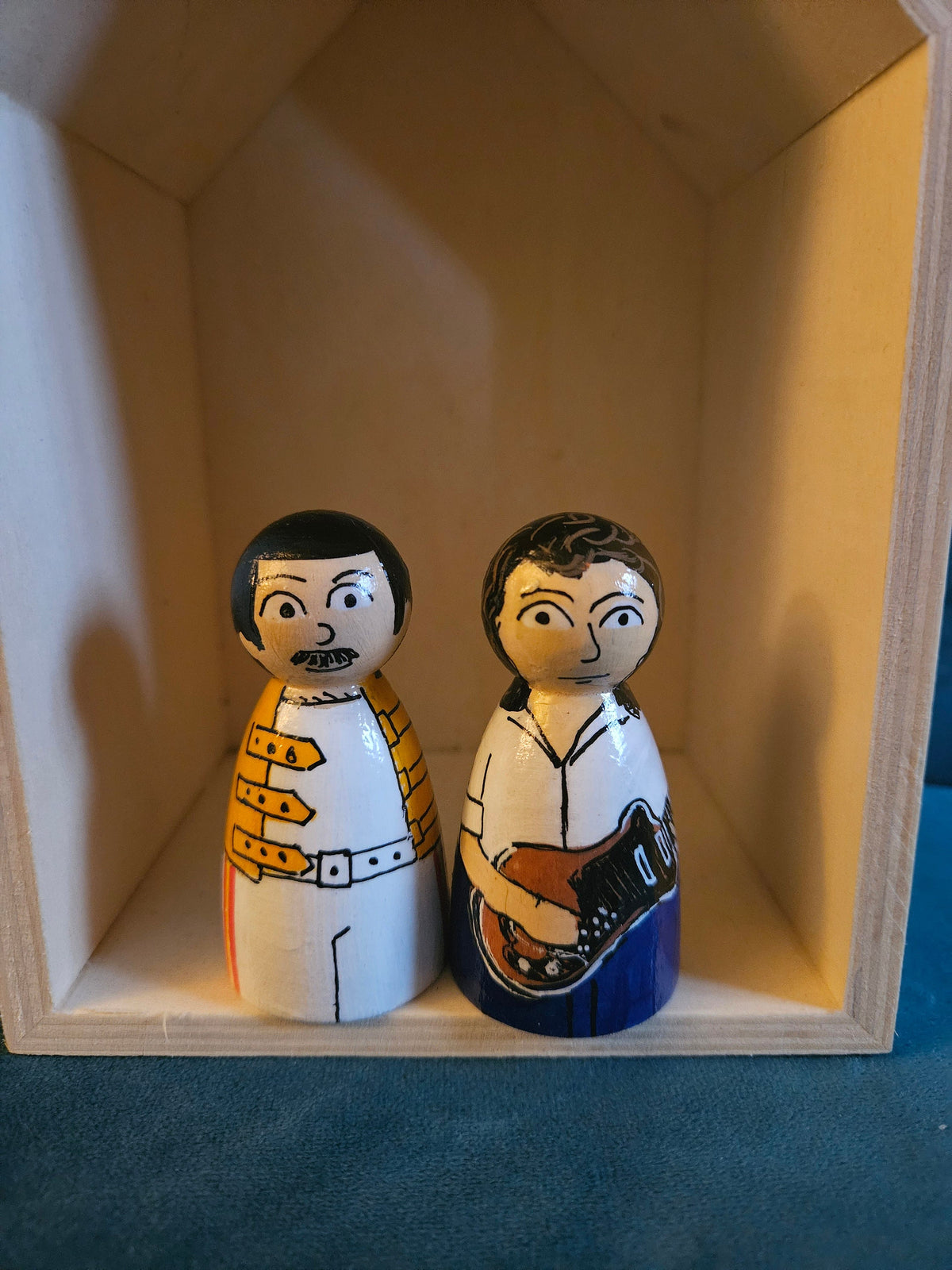 Music icons peg dolls live aid era 80s rock band