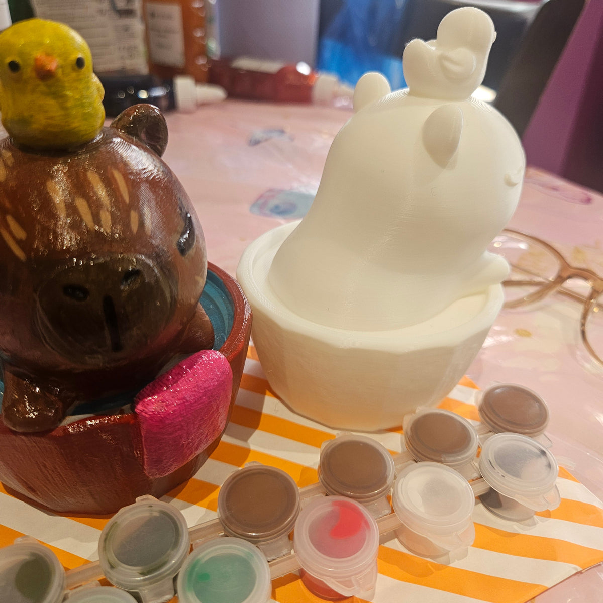Bathing Cabybara Painting Kit - 3D Printed