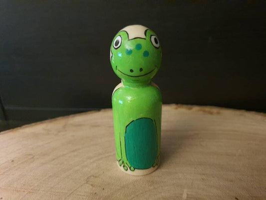 Frog peg doll