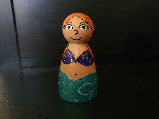 Brixham Mermaid Wooden Peg Doll