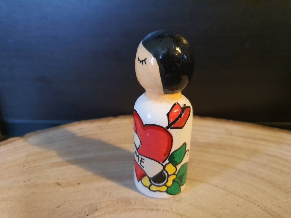 Diverse personalised tattoo peg doll