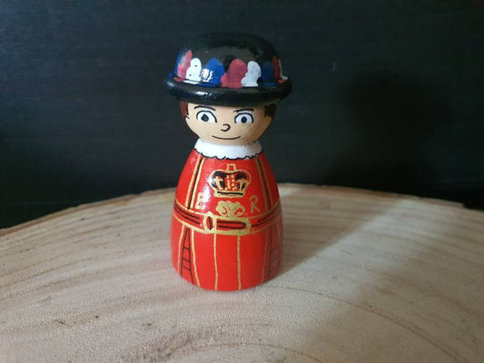 Beefeater peg doll King Charles coronation London tower of London
