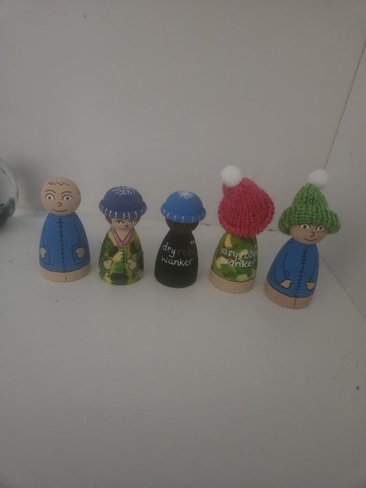 Dry robe wanker peg dolls can be personalised funny gift