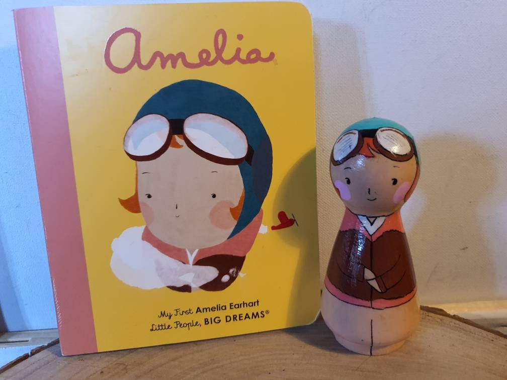 Large Amelia Earhart Peg Doll