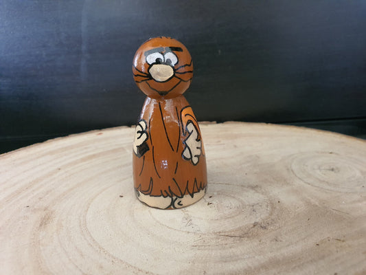 Captain Caveman Wooden Peg Doll