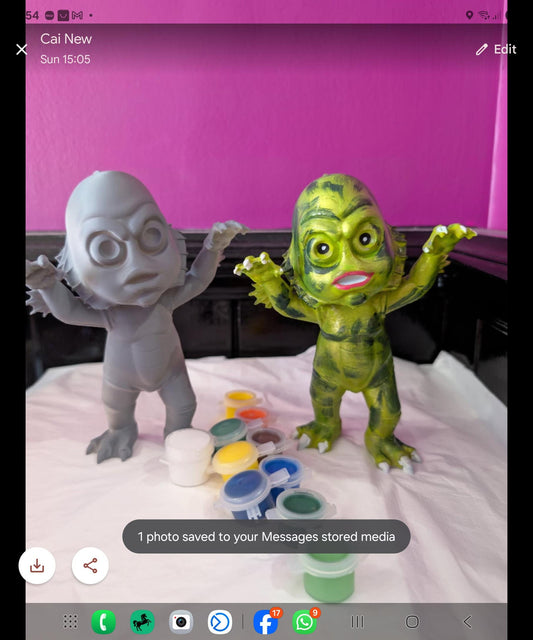 3D Printed Creature from the Black Lagoon Paint Kit - figure, paint and brushed included.