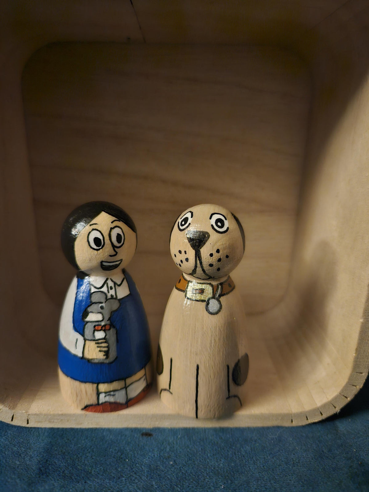Mary, Mungo and Midge Wooden Peg Doll -  70s Kids TV Retro