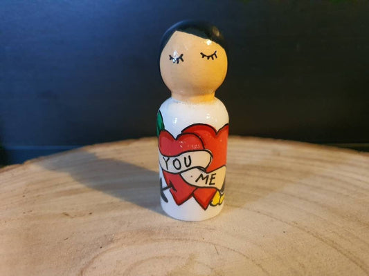 Diverse personalised tattoo peg doll