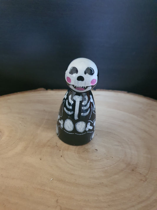 Skeleton peg doll