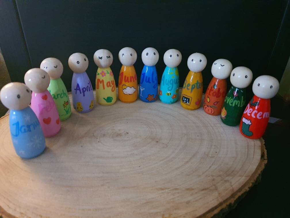 Months of the year peg doll set