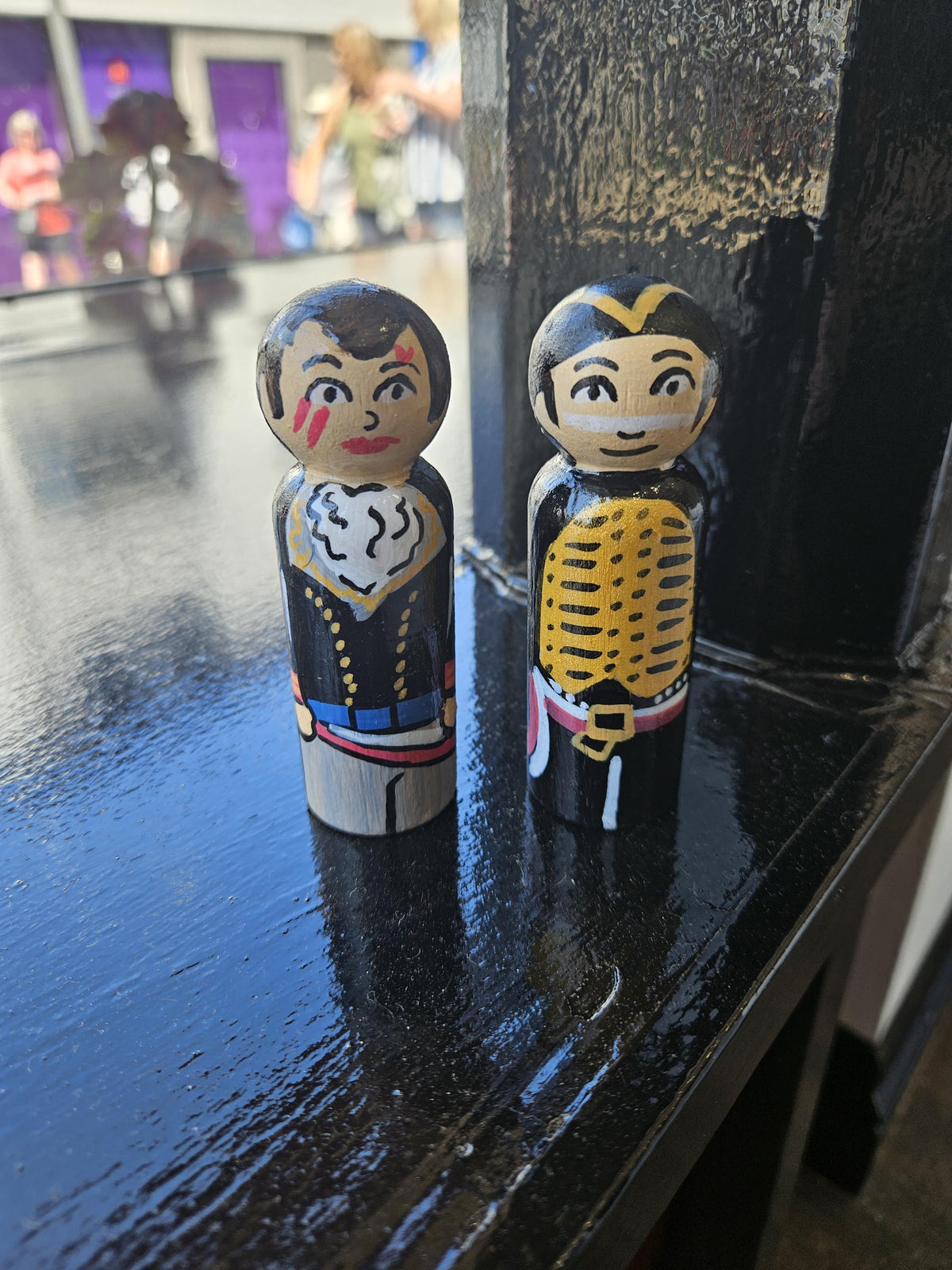 Adam Ant Stand and Deliver and Prince Charming Wooden Peg Doll Duo