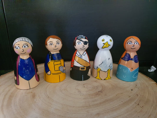 Brixham Wooden Peg Doll Set
