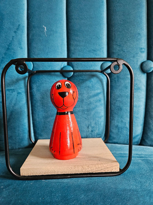 Clifford the big red dog peg doll