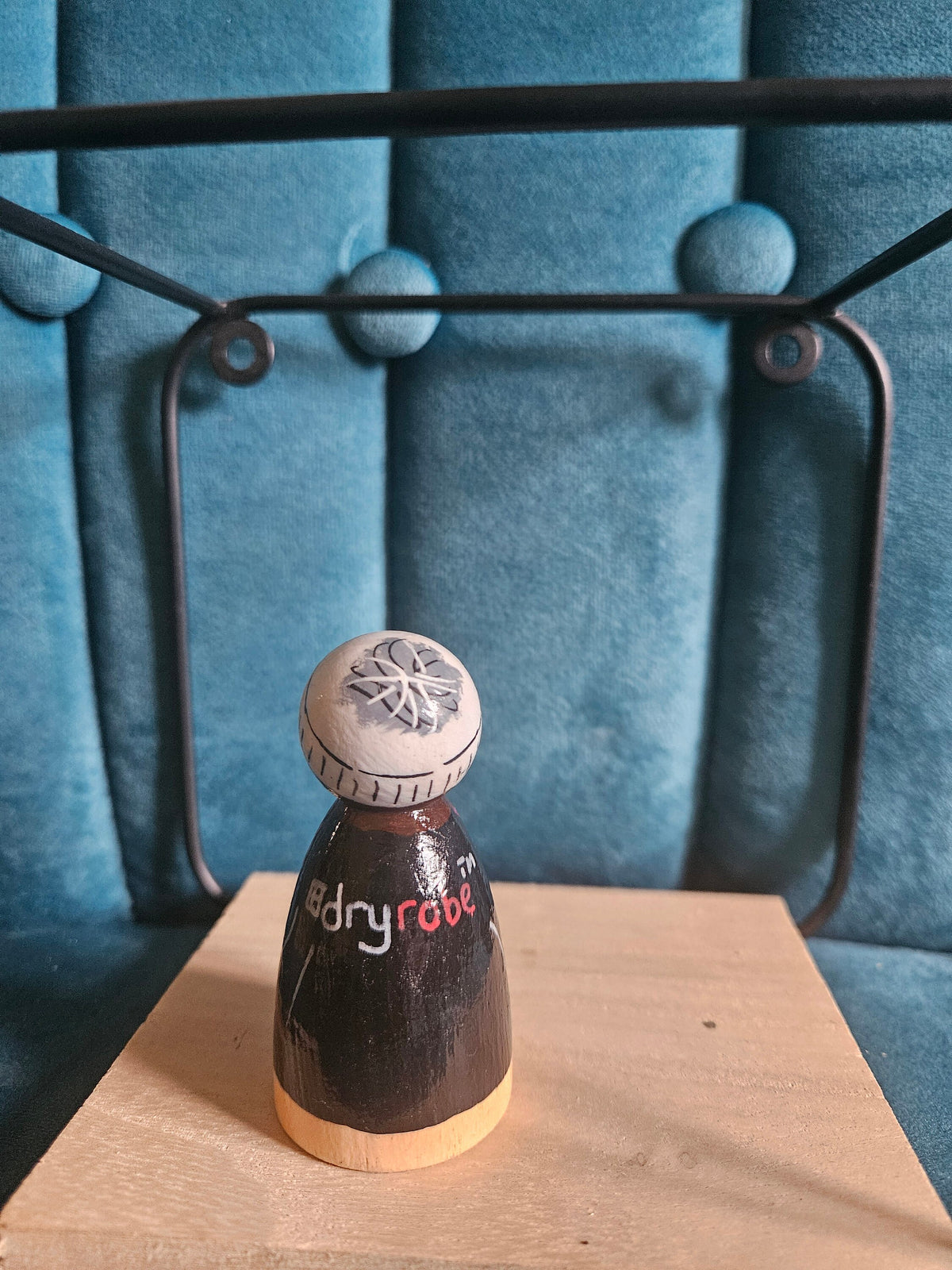 Personalized Swimmer Dryrobe Peg Doll: 7cm Chunky Wooden Figure