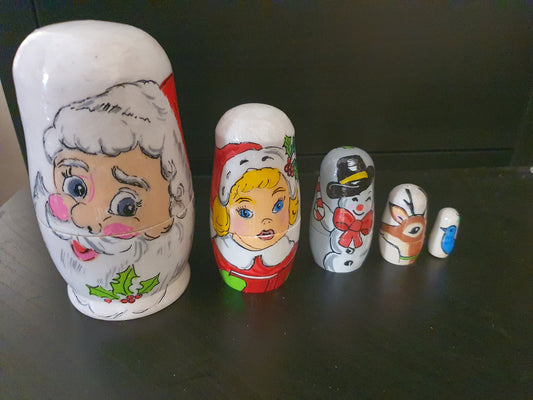 Christmas nesting doll set