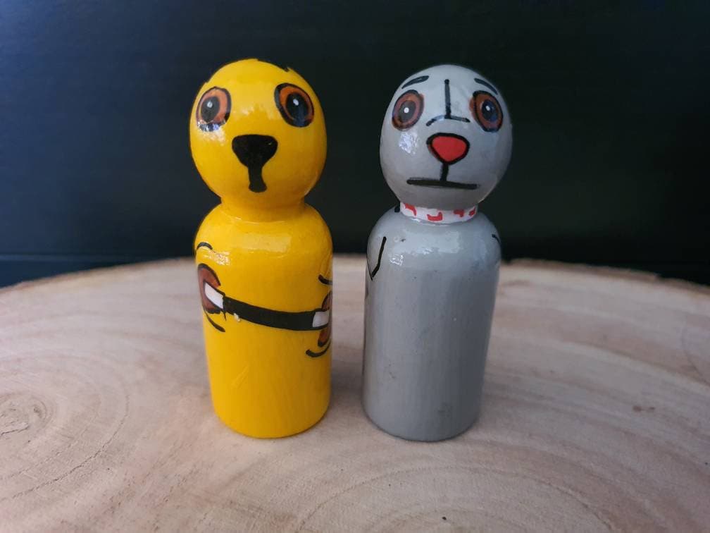 Sooty and Sweep Wooden Peg Doll Set