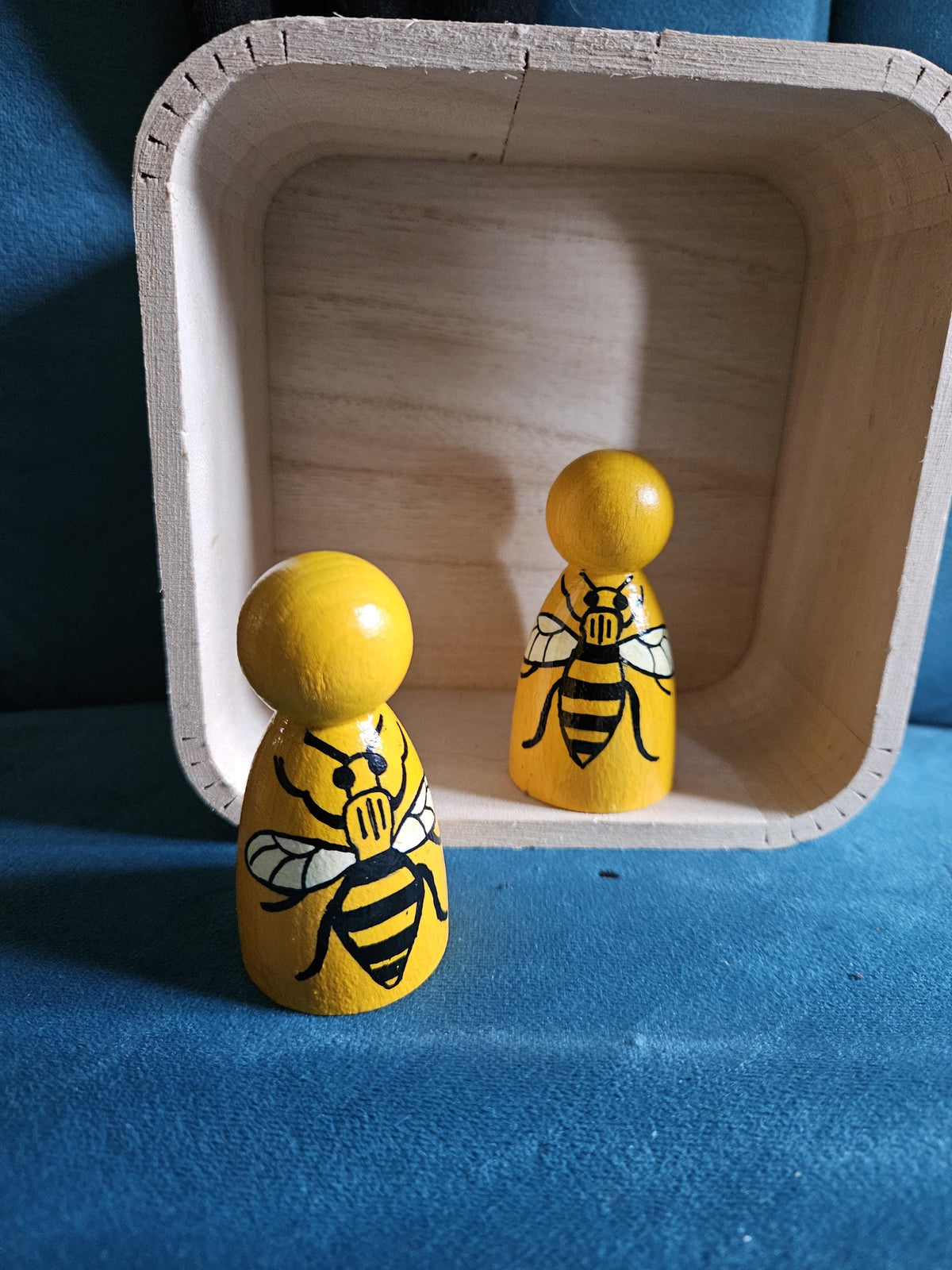 Manchester Bee Wooden Peg Doll - show your love for the city