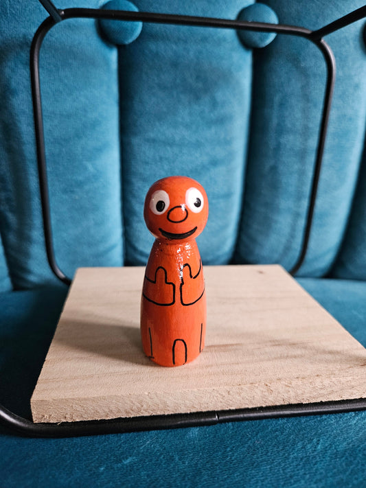 Morph Wooden Peg doll - 7.5cm, Retro Gift