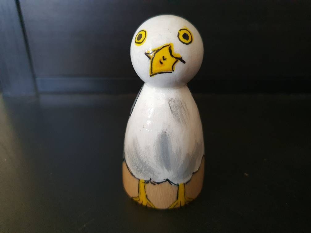 Seagull peg doll