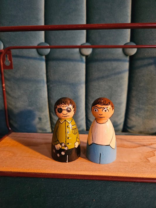 Gallagher brothers icons of music peg doll duo