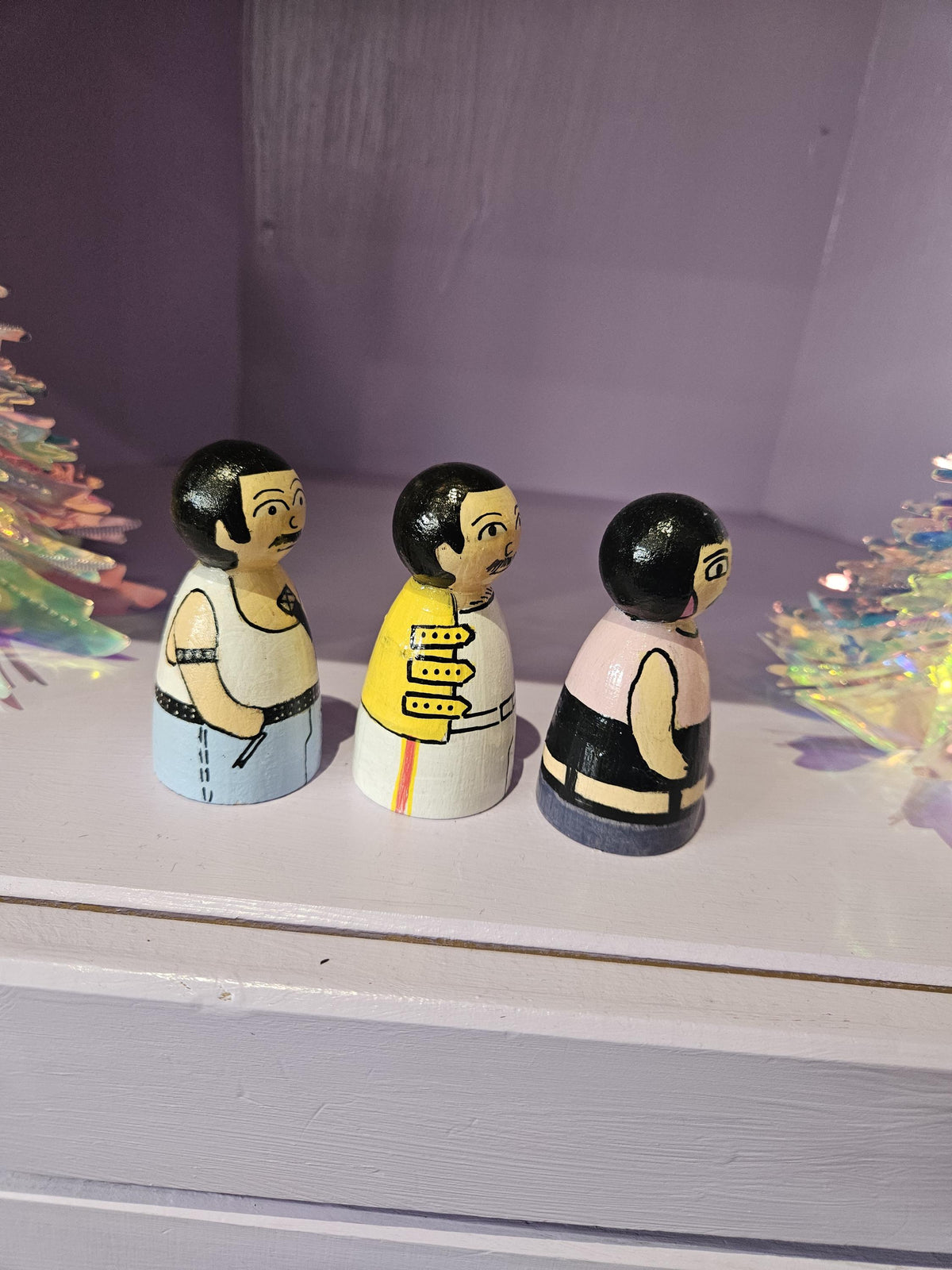 Freddie Mercury Peg Doll Set - music inspired peg dolls