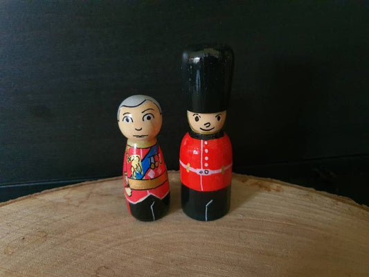 King Charles and Guard Peg Doll Set