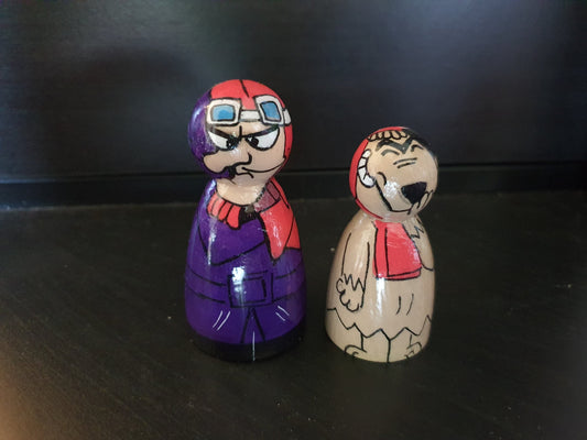 Dastardly and mutley peg doll set