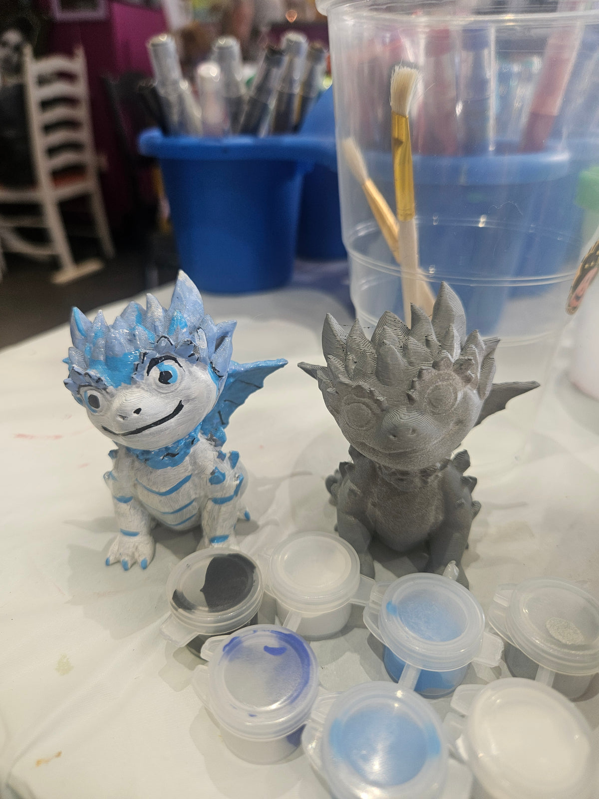 All-in-one Ice Dragon Painting Kit | 3D Printed Dragon | Book Nook Gift