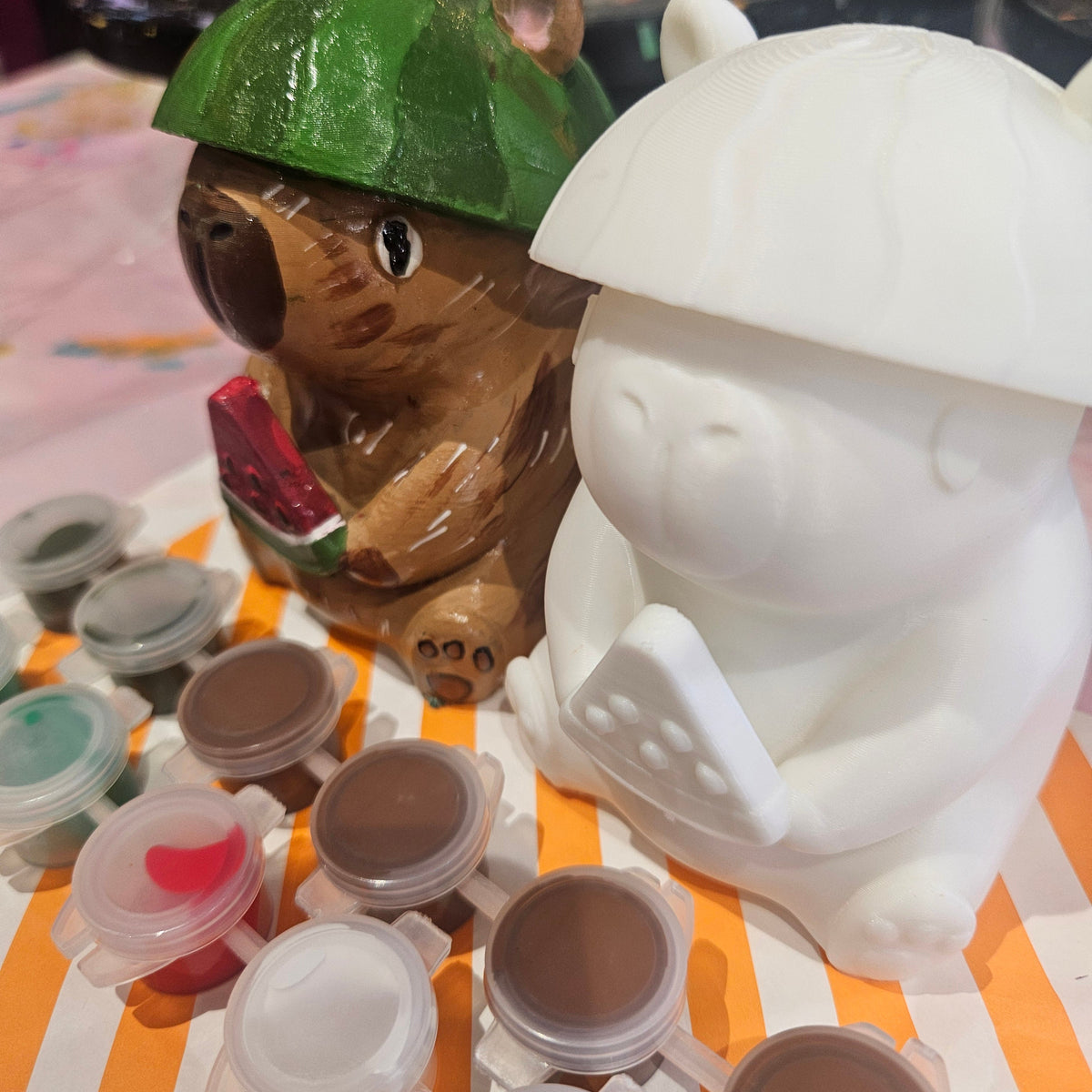Watermelon Capybara Painting Kit - 3D Printed