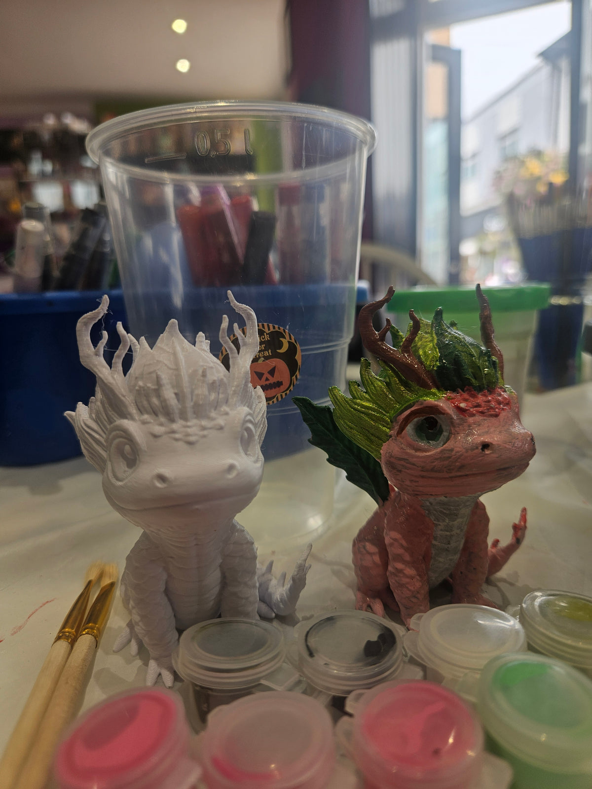 All-in-one Nature Dragon Paint Kit | 3D Printed Dragon | Fantasy Book Nook Gift