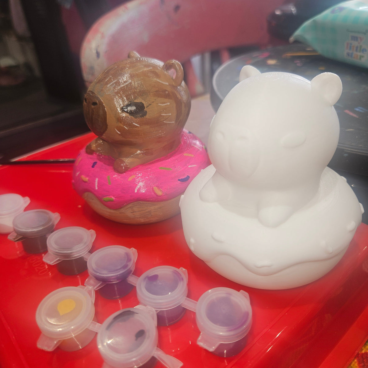 Paint Your Own Donut Cabybara 3D Printed Kit