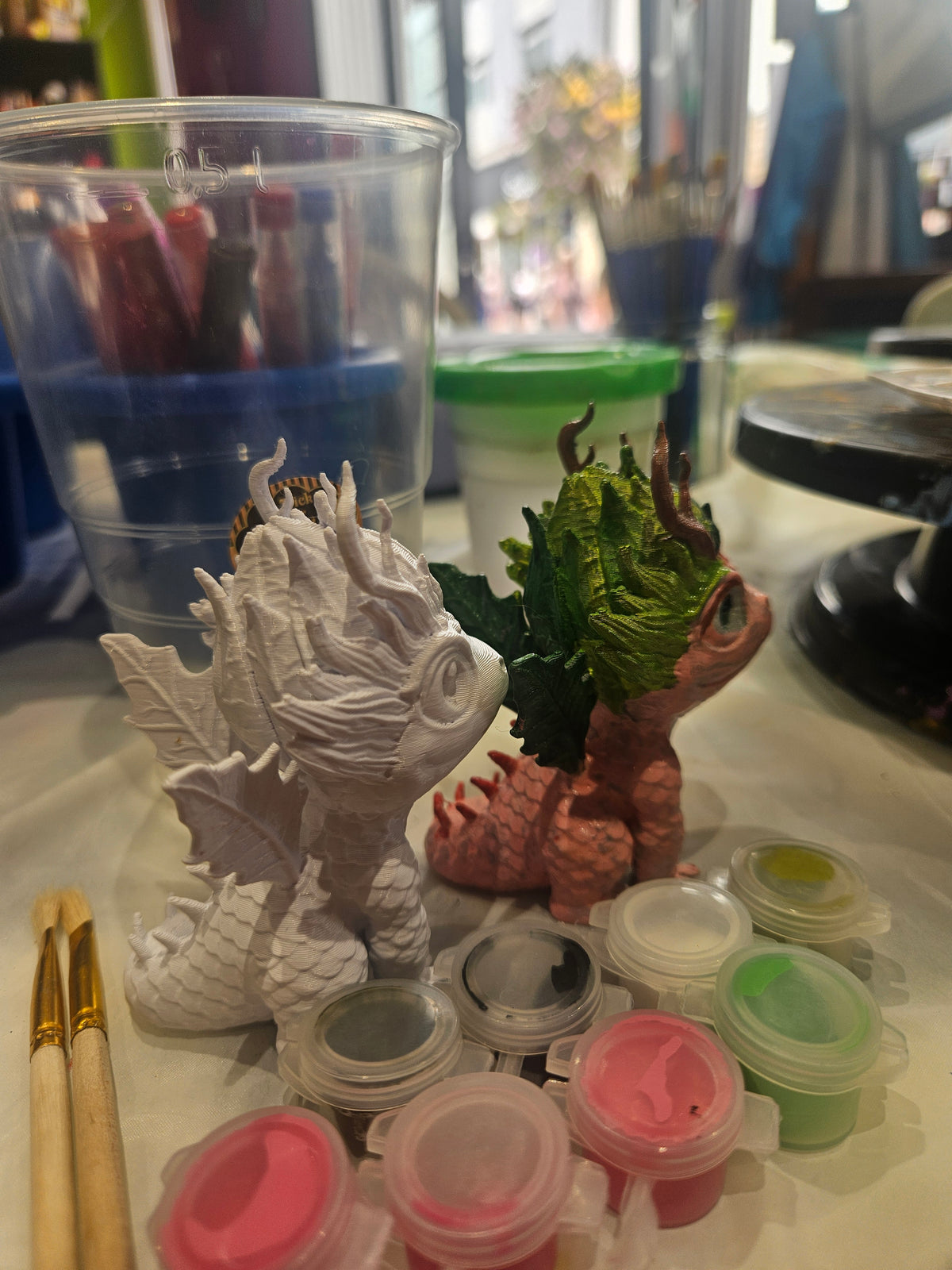 All-in-one Nature Dragon Paint Kit | 3D Printed Dragon | Fantasy Book Nook Gift