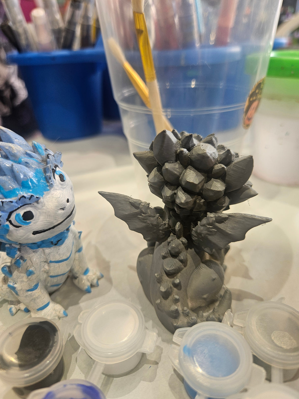 All-in-one Ice Dragon Painting Kit | 3D Printed Dragon | Book Nook Gift