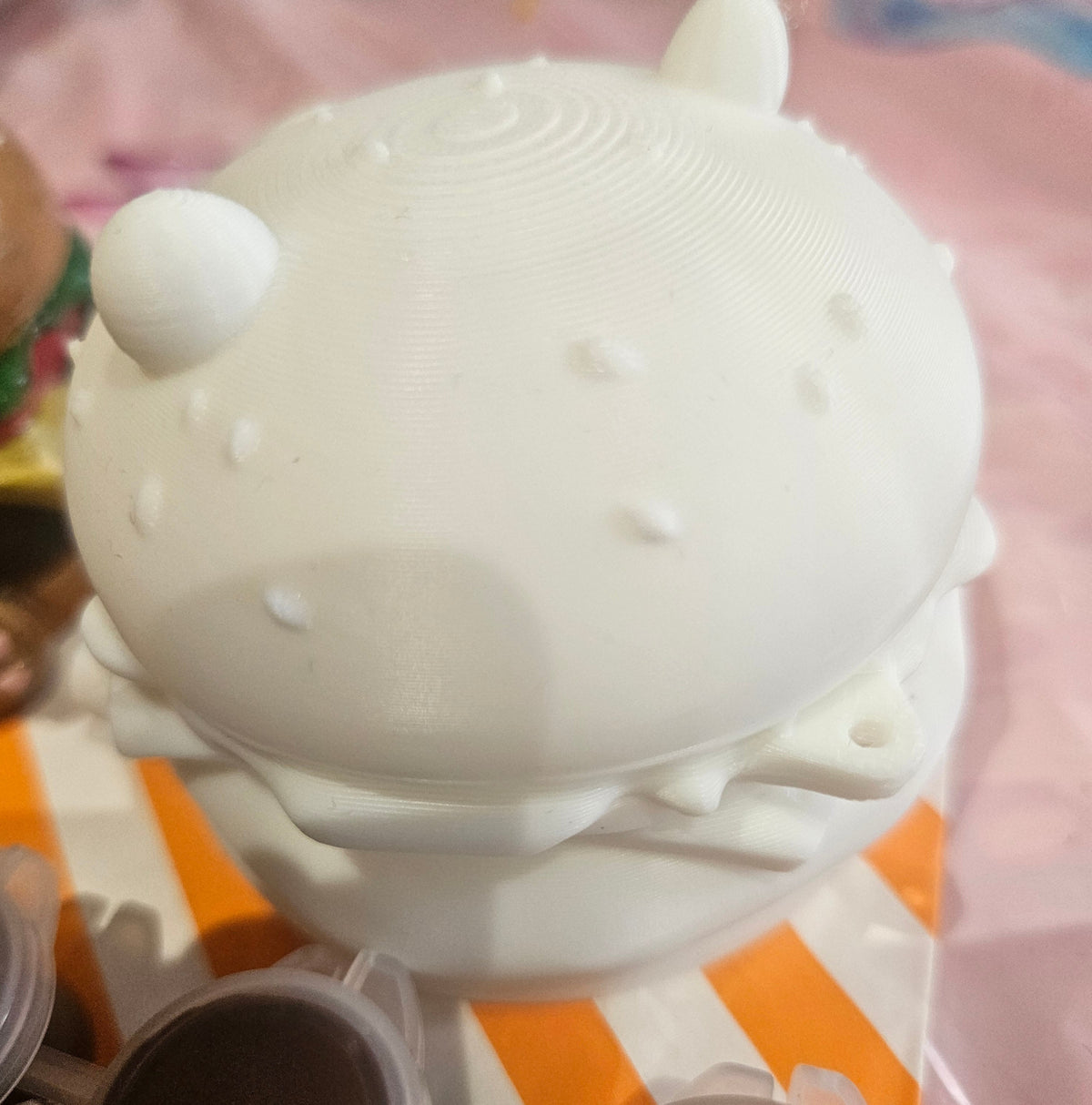Burger Capybara Keyring Painting Kit | 3D Printed | Art Gifts