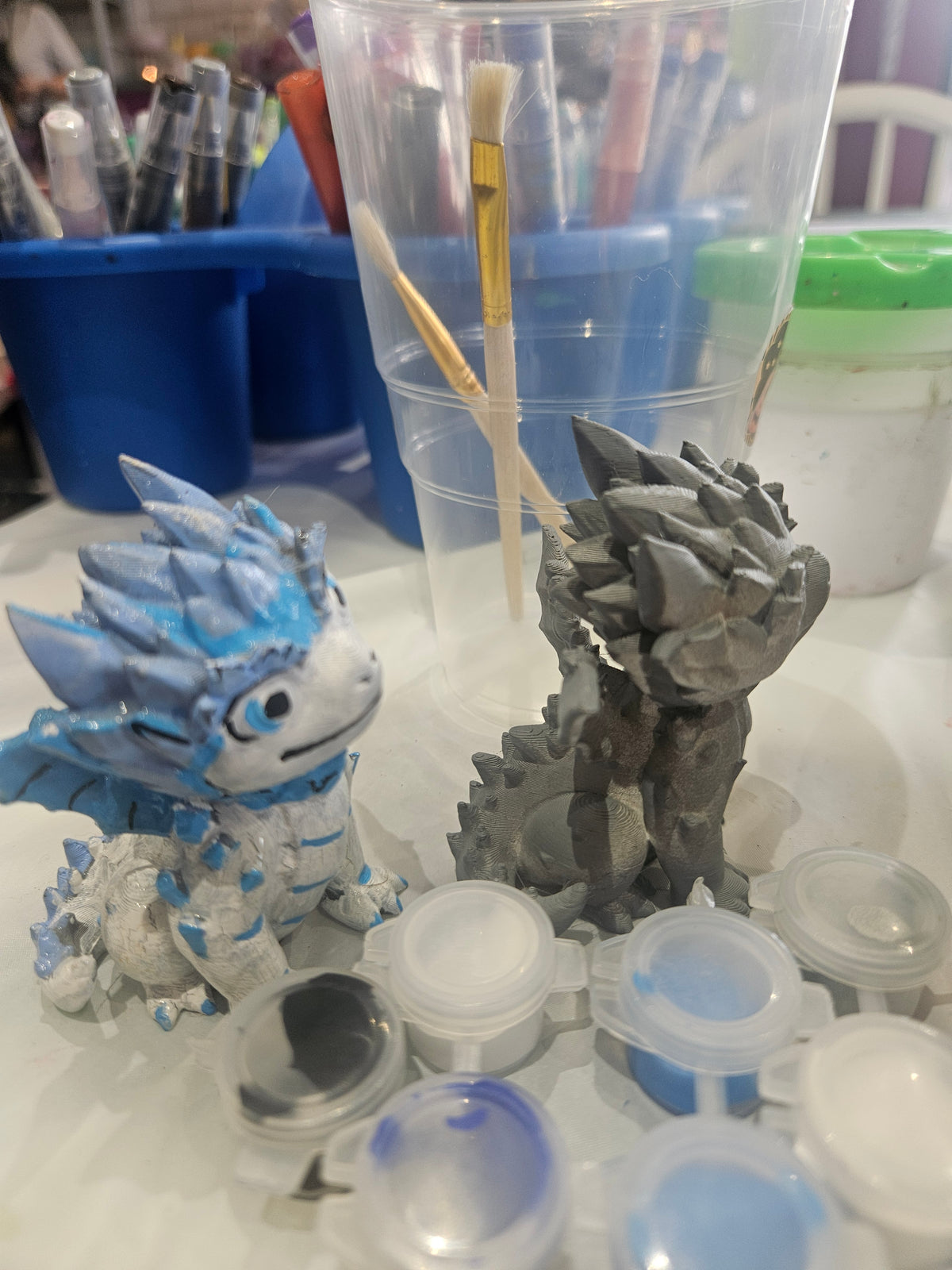 All-in-one Ice Dragon Painting Kit | 3D Printed Dragon | Book Nook Gift